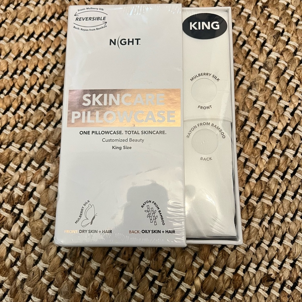 New Night dual sided skincare pillowcase- King